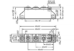 Outline of Dual Thyristor Module