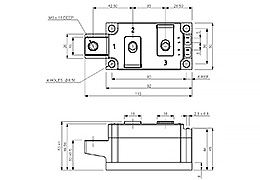 Outline of Dual Thyristor Module