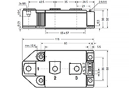 Outline of Dual Thyristor Module