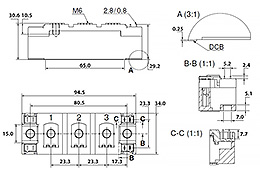 Outline of Dual Thyristor Module