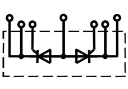 Dual Thyristor Module Circuit