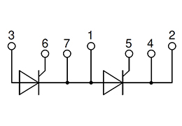 Dual Thyristor Module Circuit