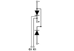 SCR/diode doubler circuit, (positive control)