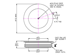 Distributed Gate Thyristor R3559TD20T (R1966DH20) Dimensions