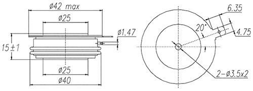 High Frequency Thyristor dimensions